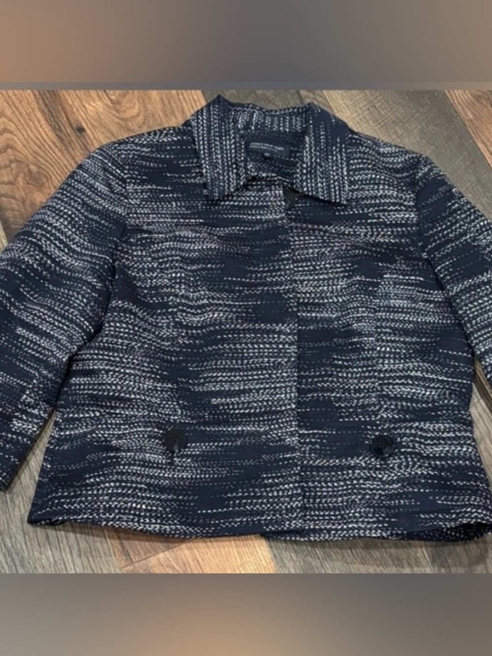 Jones New York Navy and White Women's Blazer 14P Great condition!